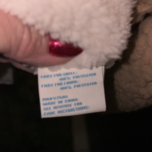 C&C California Sherpa jacket coat / faux fur lining tan / white lining Size M - Picture 12 of 14